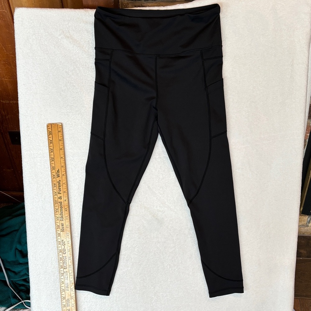 ZYIA Midnight Black brilliant high rise Activewear Leggings